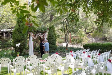 Outdoor wedding area