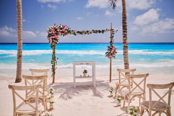 Outdoor wedding area