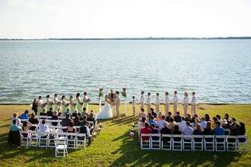 Outdoor wedding area