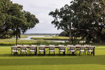Outdoor wedding area