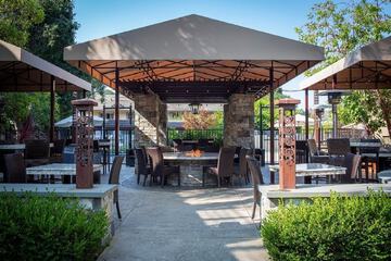 Outdoor banquet area