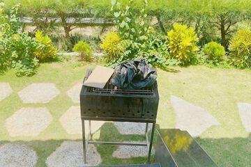Outdoor banquet area