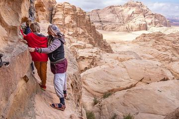Outdoor rock climbing