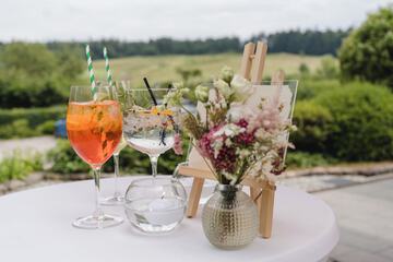 Outdoor wedding area