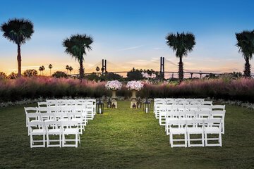 Outdoor wedding area