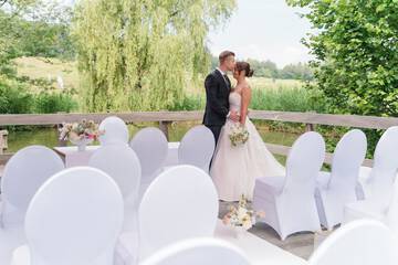 Outdoor wedding area