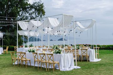 Outdoor wedding area