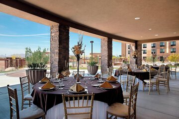 Outdoor banquet area