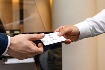 Check-in/check-out kiosk