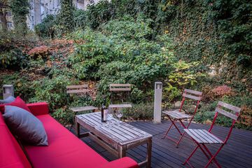 Outdoor banquet area