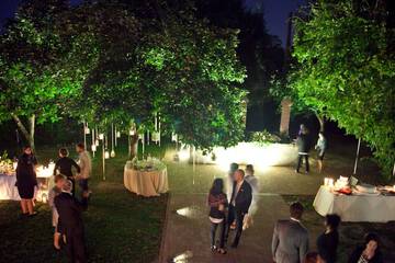 Outdoor banquet area