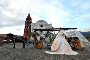Outdoor wedding area