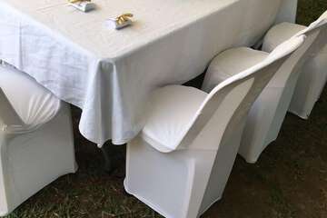 Outdoor wedding area