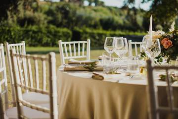 Outdoor wedding area