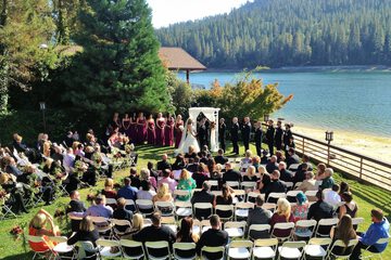Outdoor wedding area