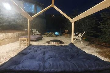 Outdoor banquet area