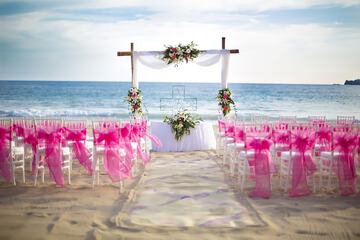 Outdoor wedding area