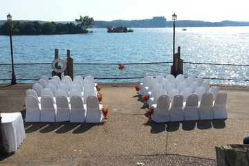Outdoor banquet area