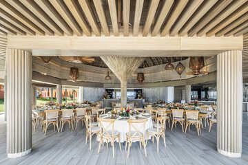 Outdoor banquet area