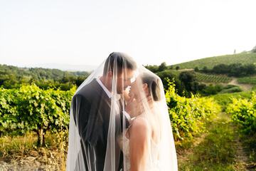 Outdoor wedding area