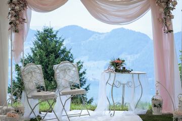 Outdoor wedding area
