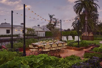 Outdoor banquet area