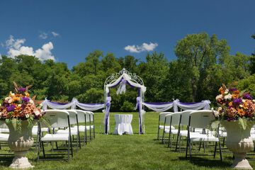 Outdoor wedding area