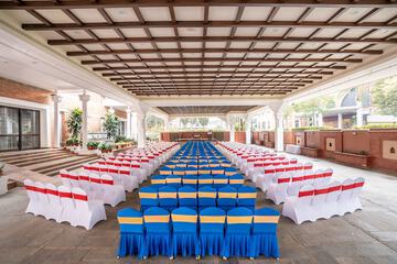 Outdoor banquet area