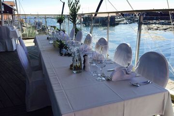 Outdoor wedding area