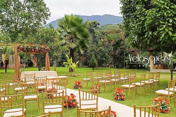 Outdoor banquet area