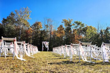 Outdoor wedding area