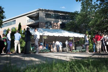 Outdoor banquet area