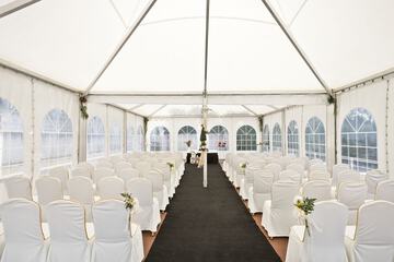 Outdoor wedding area