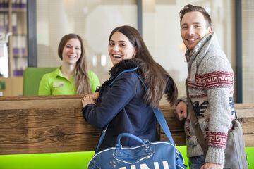 Check-in/check-out kiosk