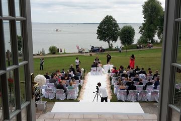 Outdoor wedding area