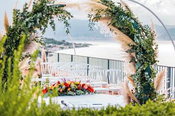 Outdoor wedding area