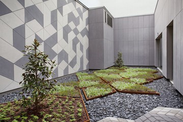 Outdoor banquet area