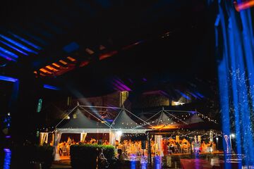 Outdoor banquet area