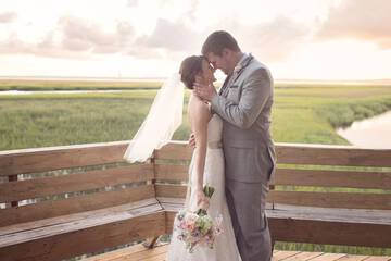 Outdoor wedding area