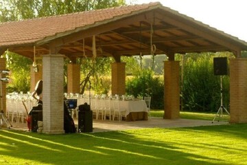 Outdoor wedding area
