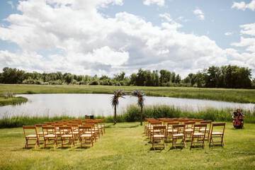Outdoor wedding area