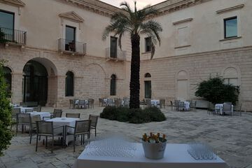 Outdoor banquet area