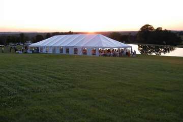 Outdoor wedding area