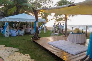 Outdoor wedding area