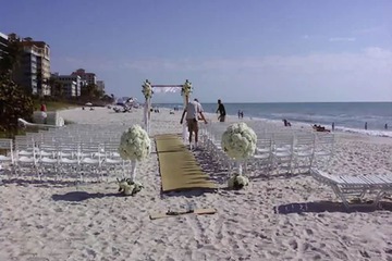 Outdoor wedding area