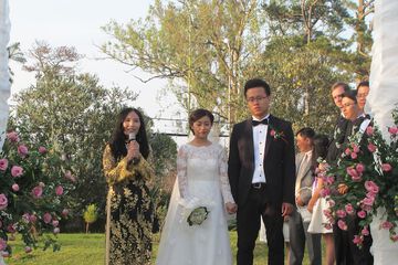 Outdoor wedding area