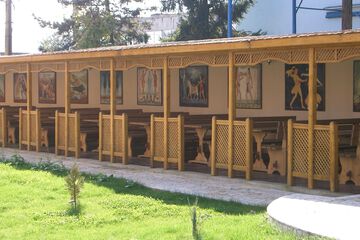 Outdoor banquet area