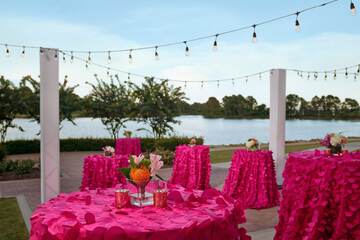 Outdoor wedding area