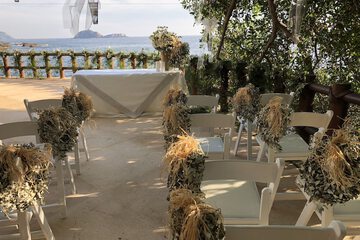 Outdoor wedding area