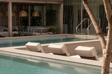 Outdoor spa tub